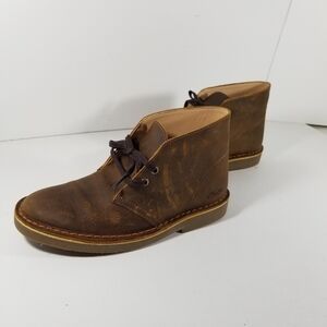 Clarks Women's Brown Leather Ankle Boots